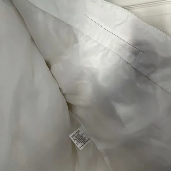 Giacca Puffer Jacket Winter Fur Lining White Brown Warm Coat Snow Jacket Size L - Picture 7 of 9